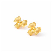 Aurora Fold Bow Stud Earrings