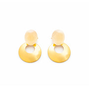 Moonlight Gold Disc Earrings