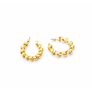 gold plated Twirl Hoops Earring