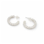 Crystal Cascade C-Hoop Earrings