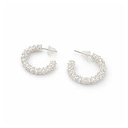 Crystal Cascade C-Hoop Earrings