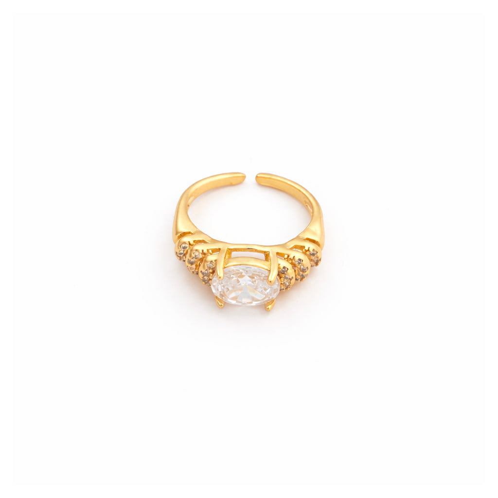 Regal Solitaire Adjustable Ring