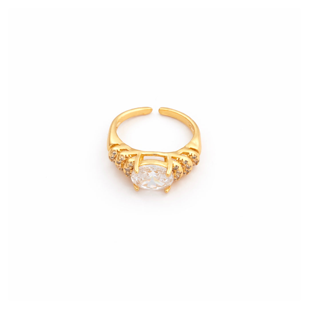Regal Solitaire Adjustable Ring
