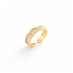 Interlock Crystal Band Ring