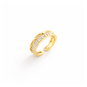Interlock Crystal Band Ring