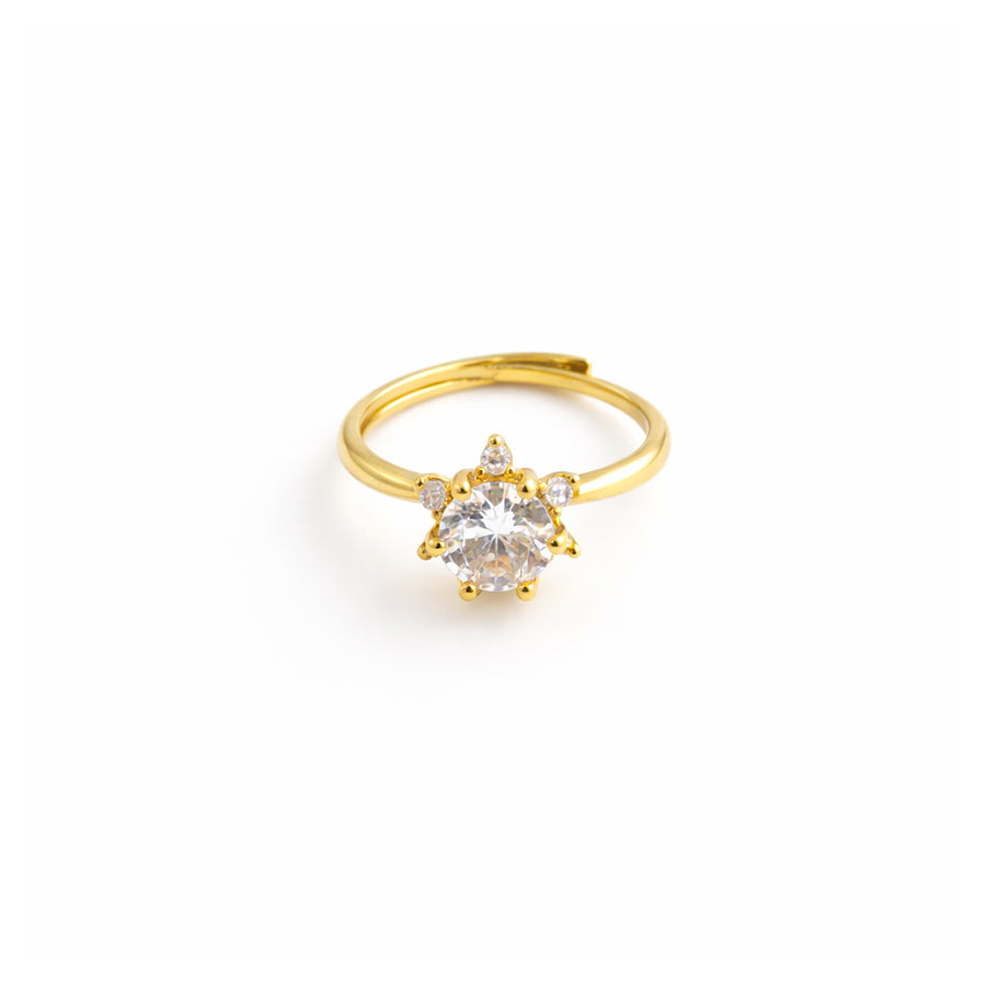 Classic Solitaire Adjustable Ring