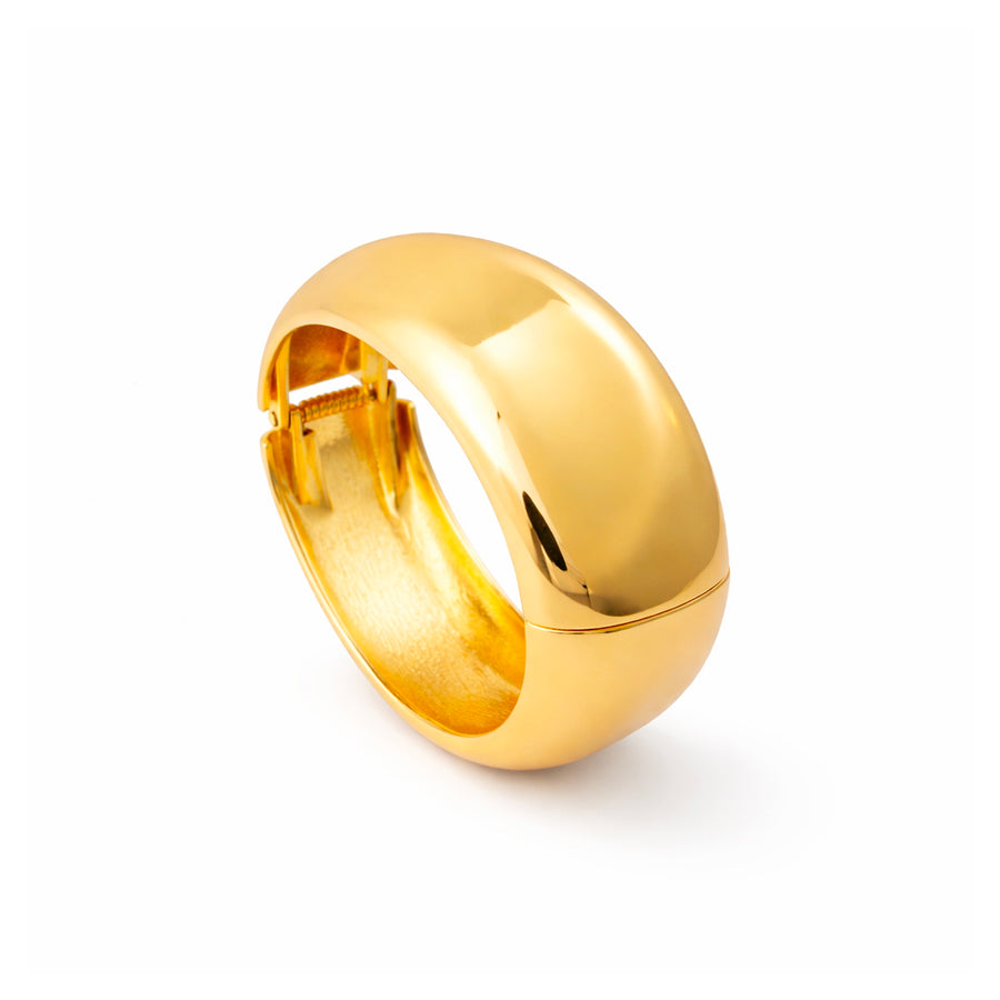 Linea Textured Gold Cuff Bangle