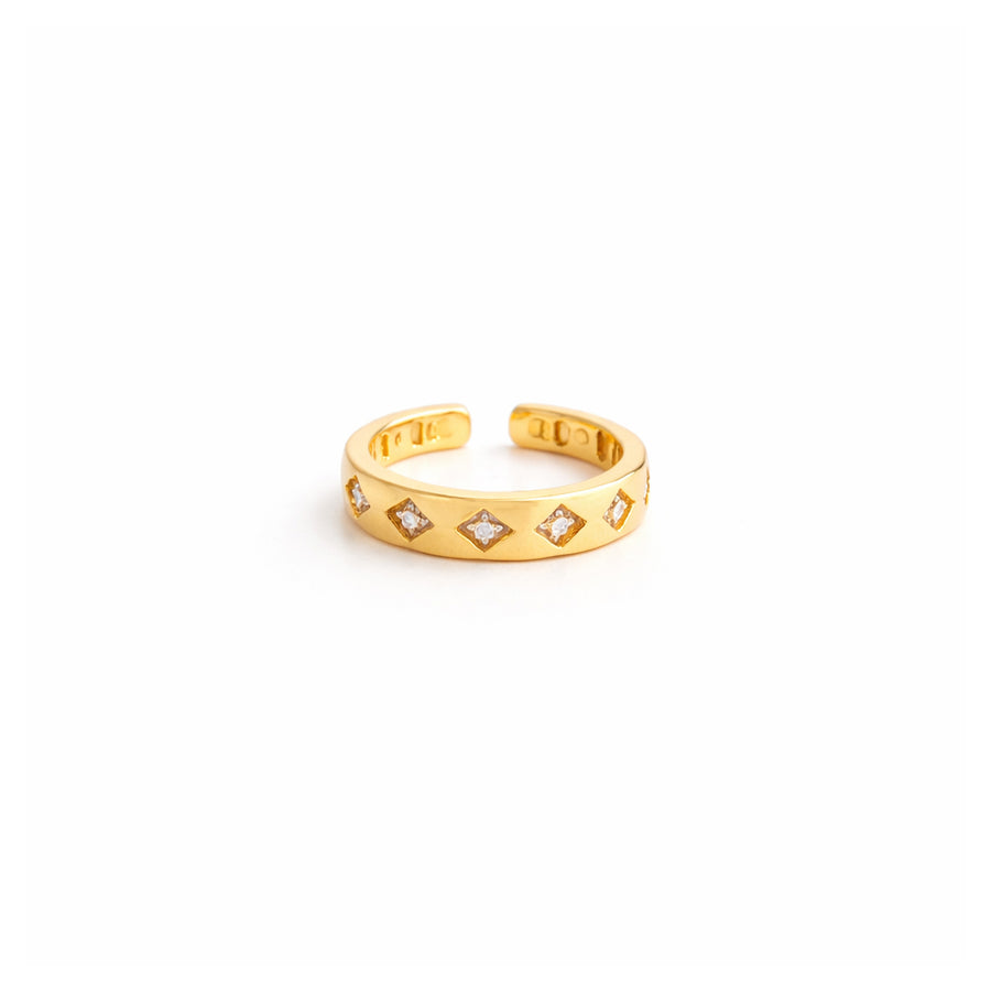 Lustre Royale Crystal Adjustable Ring