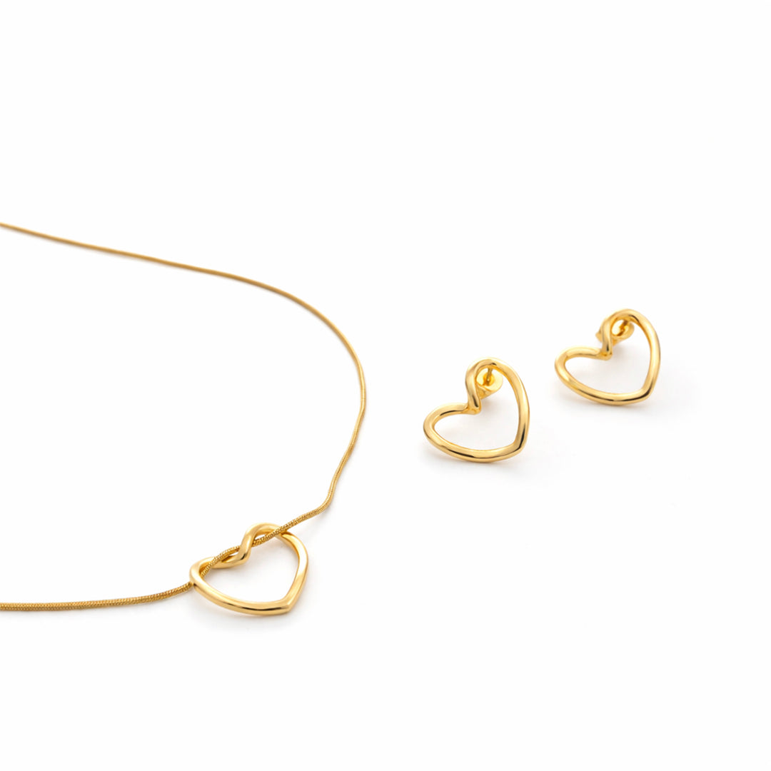 twisted heart Necklaces set