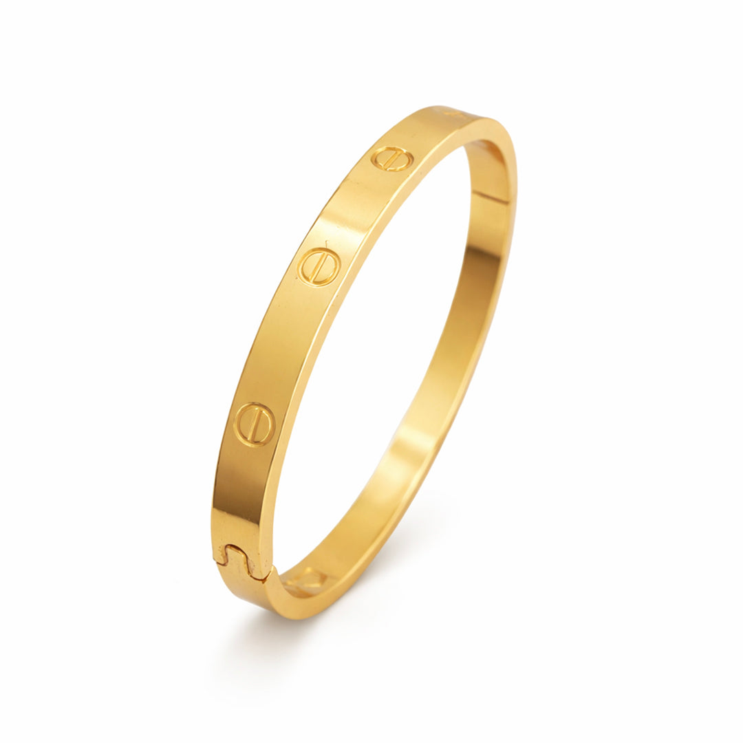 Classic Luxe Screw Motif Bangle
