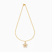 Crystal Petal Flower chain with pendant