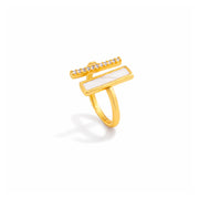 Spiked Bar Rose Gold Stack Ring