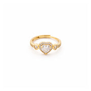 Heart Whisper Crystal Accent Ring
