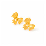 Gunmetal Bow Tie Stud Earrings