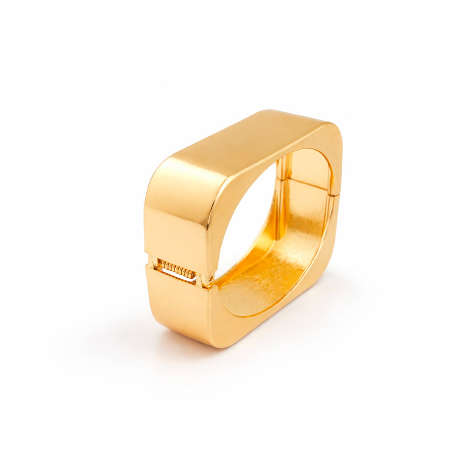 Aurelia Broad Gold Statement Bangle