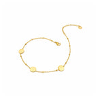 Celeste Minimal Gold Disc Anklet