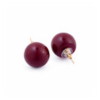 Crimson Pearl Stud Earrings
