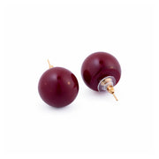 Crimson Pearl Stud Earrings