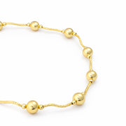 gold ball long Necklaces