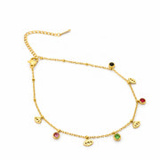 Aurelia Evil Eye Charm Anklet