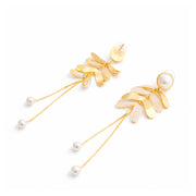 Dual Stone Sculpted Stud Earrings