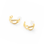 Golden Embrace Crystal Hoop Earrings