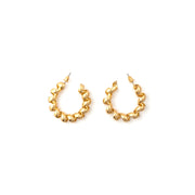 gold plated Twirl Hoops Earring