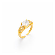 Regal Solitaire Adjustable Ring