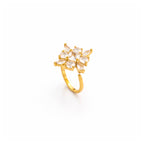 Celeste Flower Spark Adjustable Ring