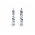 Amethyst Petal Hoop Earrings