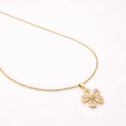 Crystal Petal Flower chain with pendant