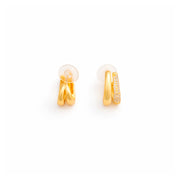 Curve Crystal Half Hoop Earrings
