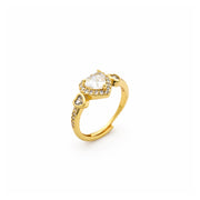 Heart Whisper Crystal Accent Ring