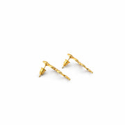 Coiled Serpent Gold Stud Earrings