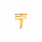 Spiked Bar Rose Gold Stack Ring