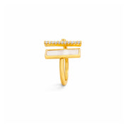 Spiked Bar Rose Gold Stack Ring