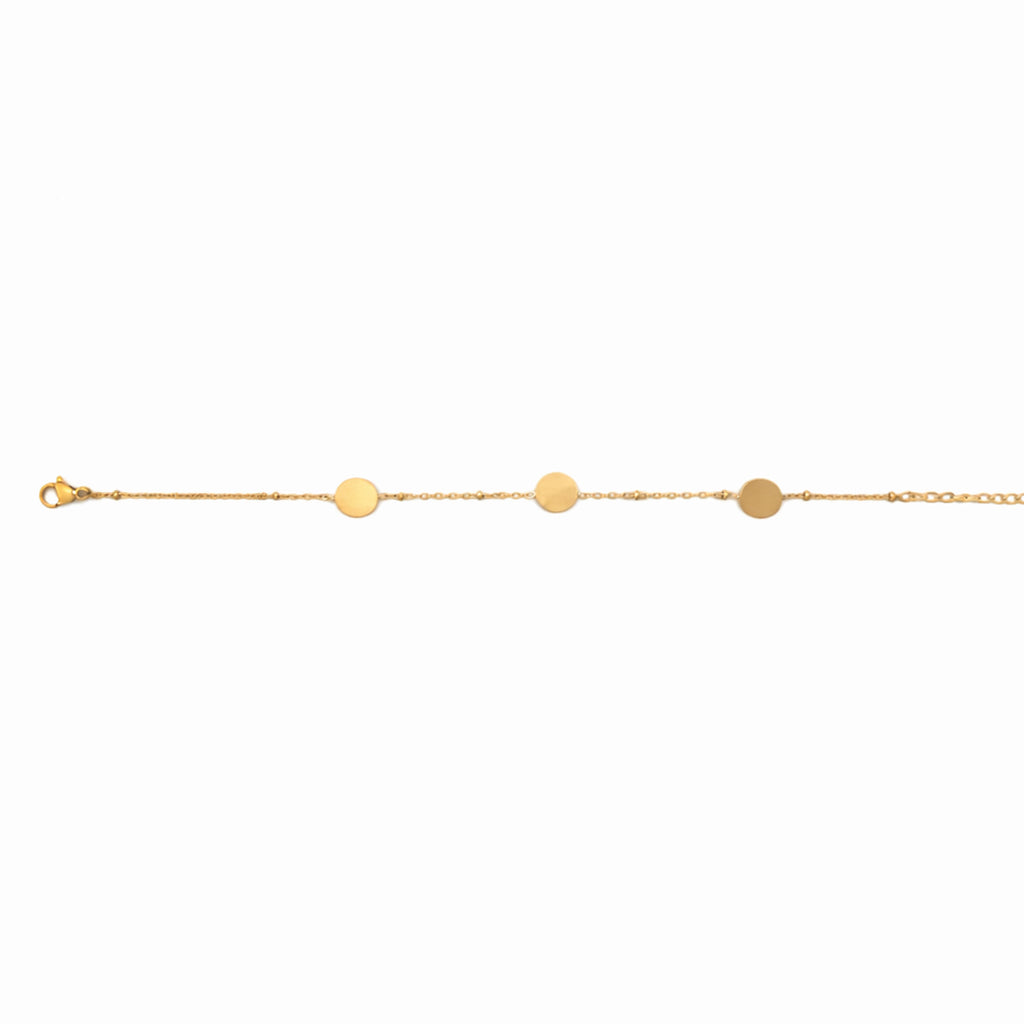 Celeste Minimal Gold Disc Anklet