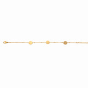 Celeste Minimal Gold Disc Anklet
