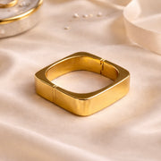 Aurelia Broad Gold Statement Bangle