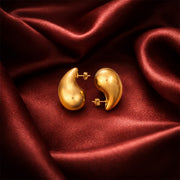Golden Teardrop Statement Earrings