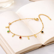 Celeste Infinity Gem Anklet