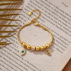 Golden evil eye charm Bracelet