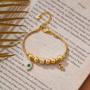 Golden evil eye charm Bracelet