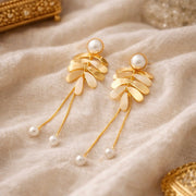 Dual Stone Sculpted Stud Earrings