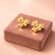 Aurora Fold Bow Stud Earrings