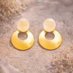 Moonlight Gold Disc Earrings