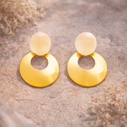 Moonlight Gold Disc Earrings