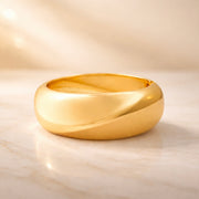 Linea Textured Gold Cuff Bangle
