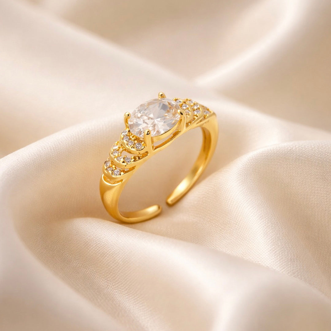 Regal Solitaire Adjustable Ring