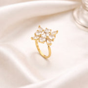 Celeste Flower Spark Adjustable Ring